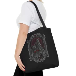 Gothic Halloween Black Tote Bag