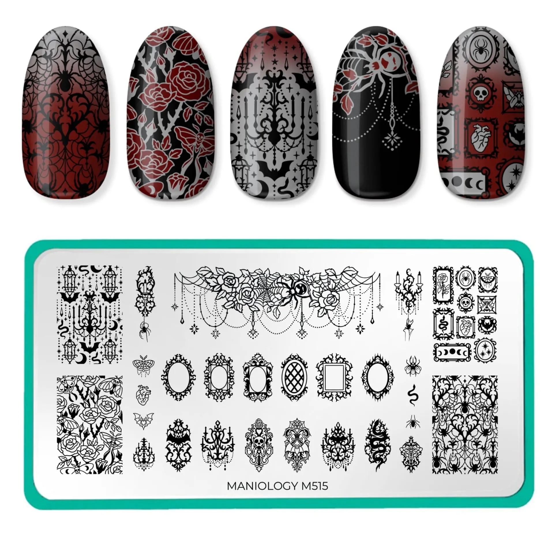 Gothic Halloween (M513-M517) - Set of 5 Nail Stamping Plates