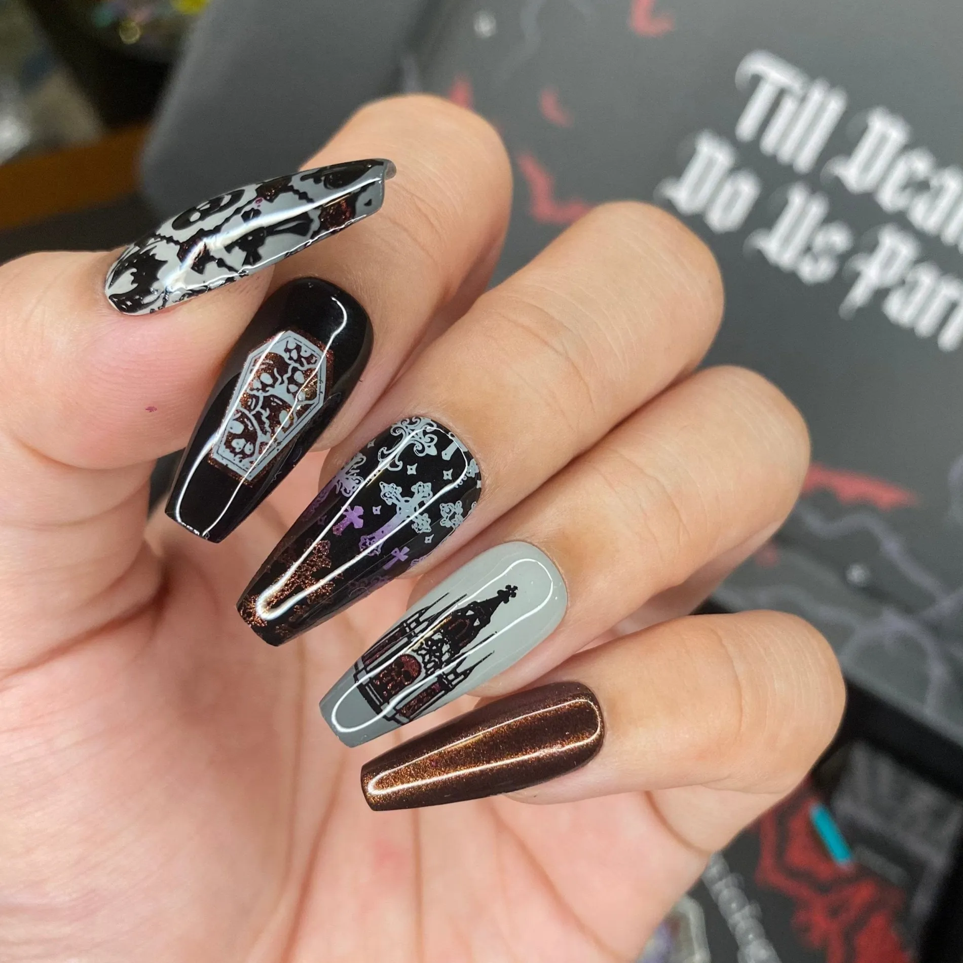 Gothic Halloween (M513-M517) - Set of 5 Nail Stamping Plates