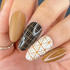 Grateful (B484) - Camel Brown Cream Stamping Polish