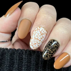 Grateful (B484) - Camel Brown Cream Stamping Polish