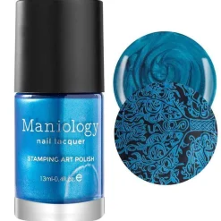 Grimm's Nightfall: Glass Slipper (B224) - Blue Metallic Stamping Polish