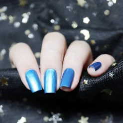 Grimm's Nightfall: Glass Slipper (B224) - Blue Metallic Stamping Polish