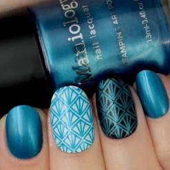 Grimm's Nightfall: Glass Slipper (B224) - Blue Metallic Stamping Polish