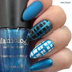 Grimm's Nightfall: Glass Slipper (B224) - Blue Metallic Stamping Polish