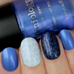 Grimm's Nightfall: Gretel Brittle (B222) - Indigo Duochrome Stamping Polish