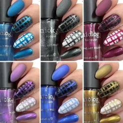 Grimm's Nightfall: 6-Piece Duochrome & Metallic Stamping Polish Set