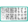 Gzhel Roses (M674) - Nail Stamping Plate