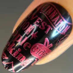 Harvest Hues: Cinnamon Spark (B531) - Red Metallic Stamping Polish