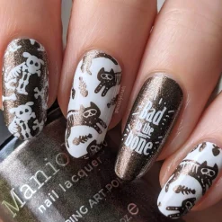 Haunted (B359) - Metallic Dark Brown Stamping Polish