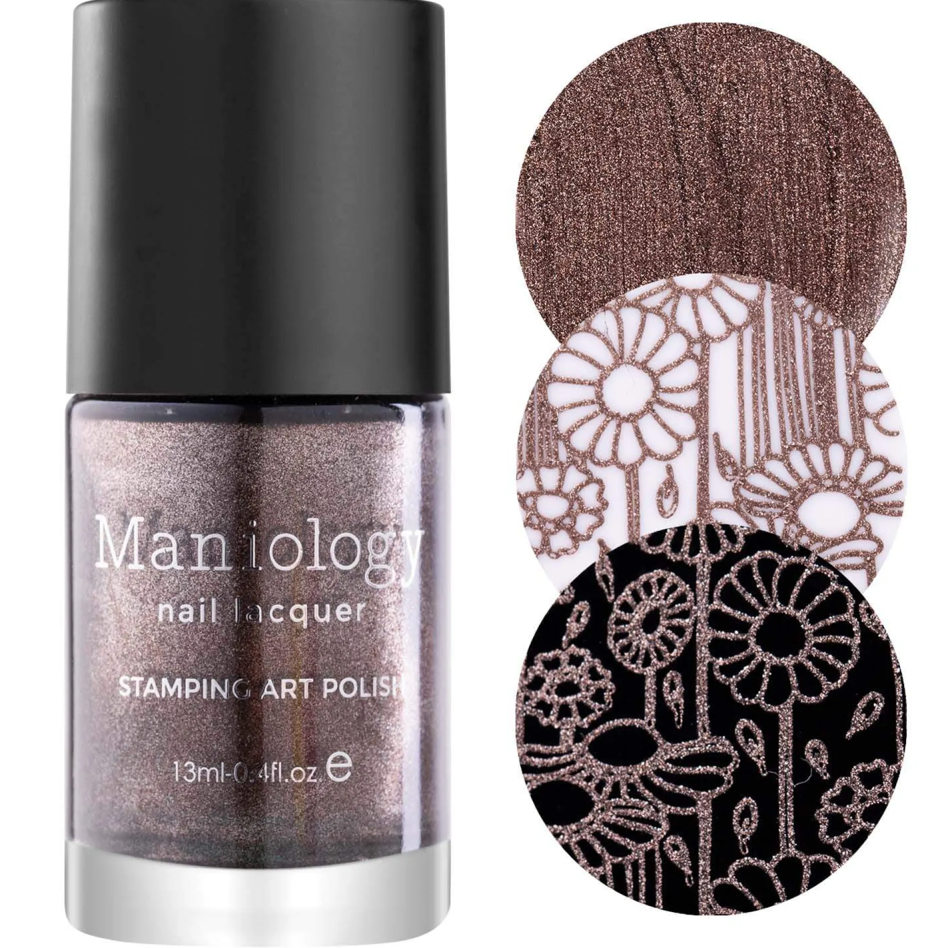 Haunted (B359) - Metallic Dark Brown Stamping Polish