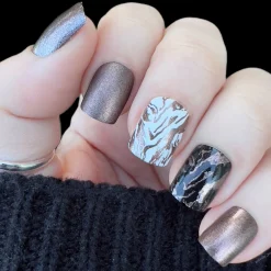 Haunted (B359) - Metallic Dark Brown Stamping Polish