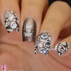 Haunted (B359) - Metallic Dark Brown Stamping Polish