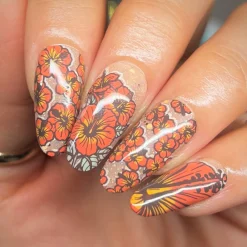 Hibiscus Haven (M611) - Nail Stamping Plate