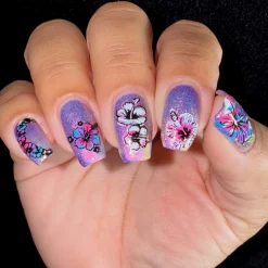Hibiscus Haven (M611) - Nail Stamping Plate