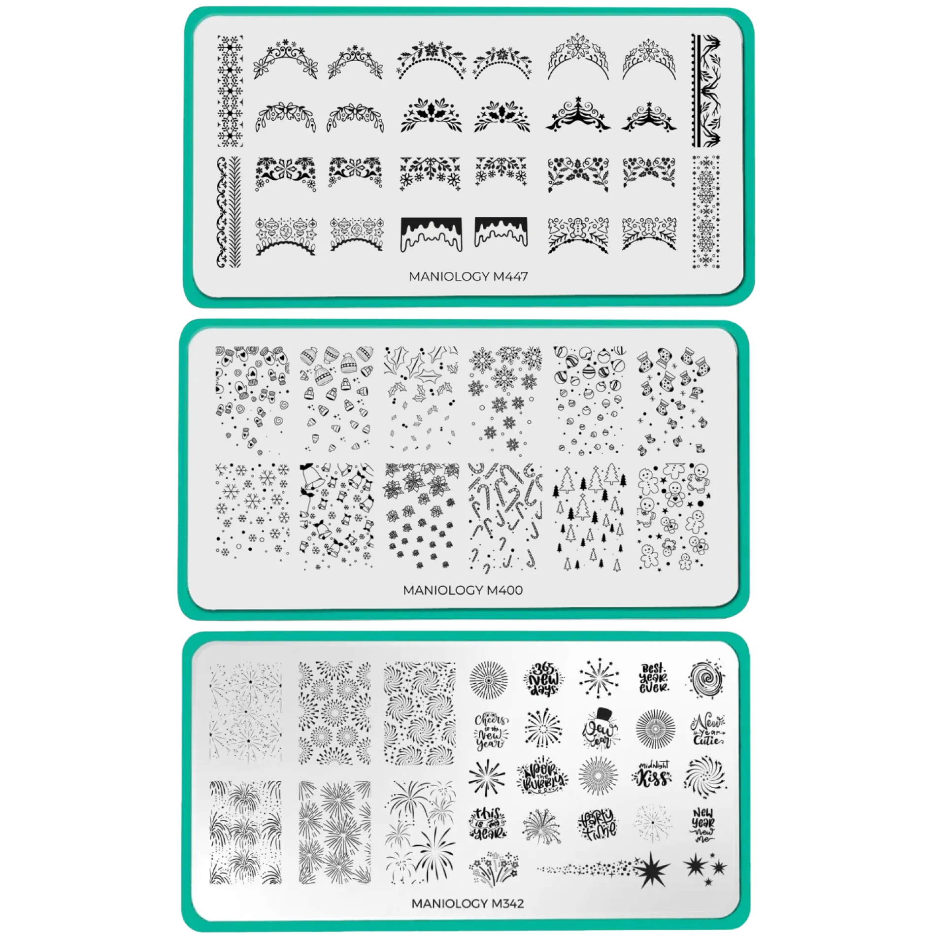 Holiday Cheer: Set of 3 Nail Stamping Plates