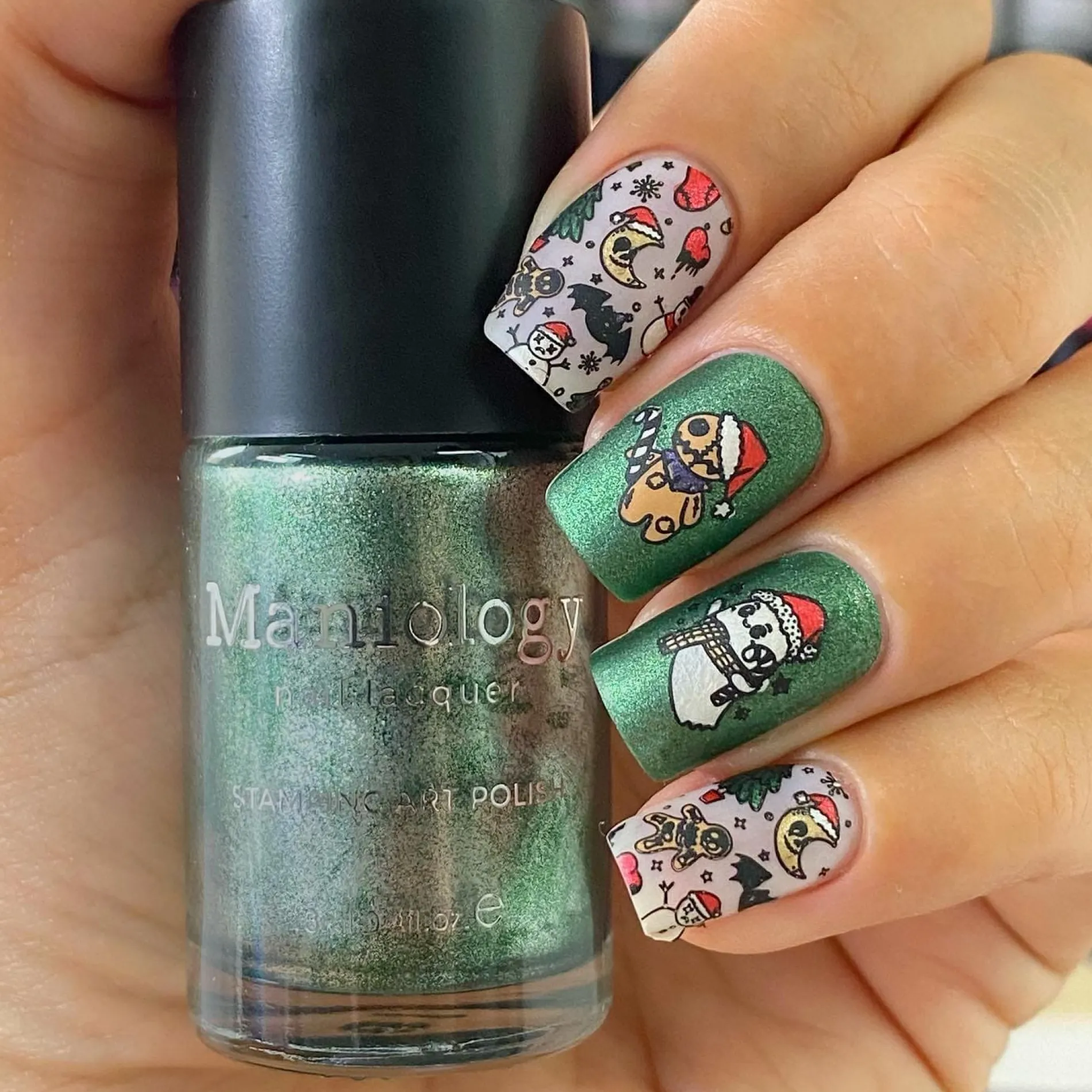 Holly Hell (B451) - Metallic Dark Green Stamping Polish