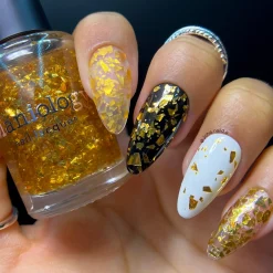 Honeypot (P138) - Clear with Copper Gold Flakies Nail Polish