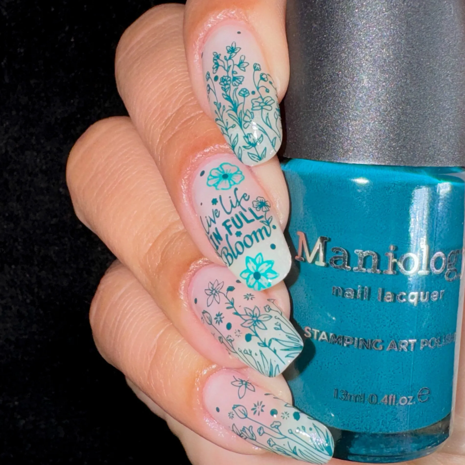Honu (B391) - Teal Stamping Polish