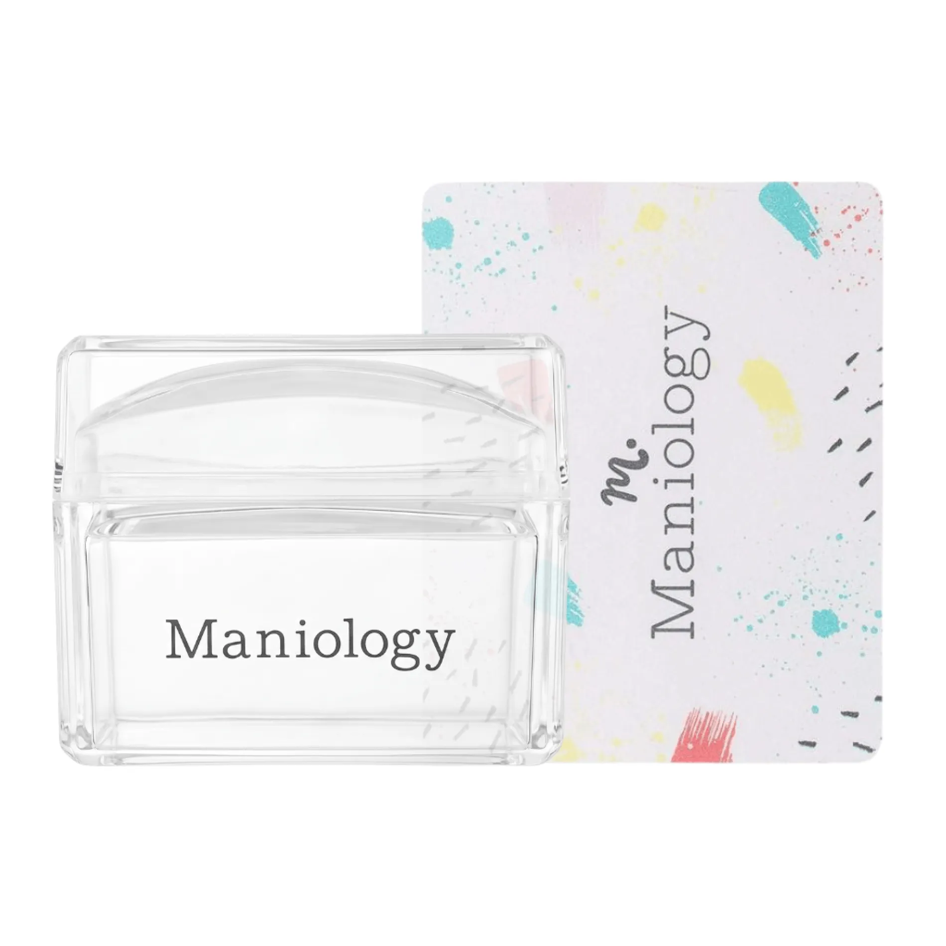Ice Cube Clear Rectangular Stamper w/ Scraper Card