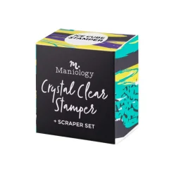 Ice Cube Clear Rectangular Stamper w/ Scraper Card