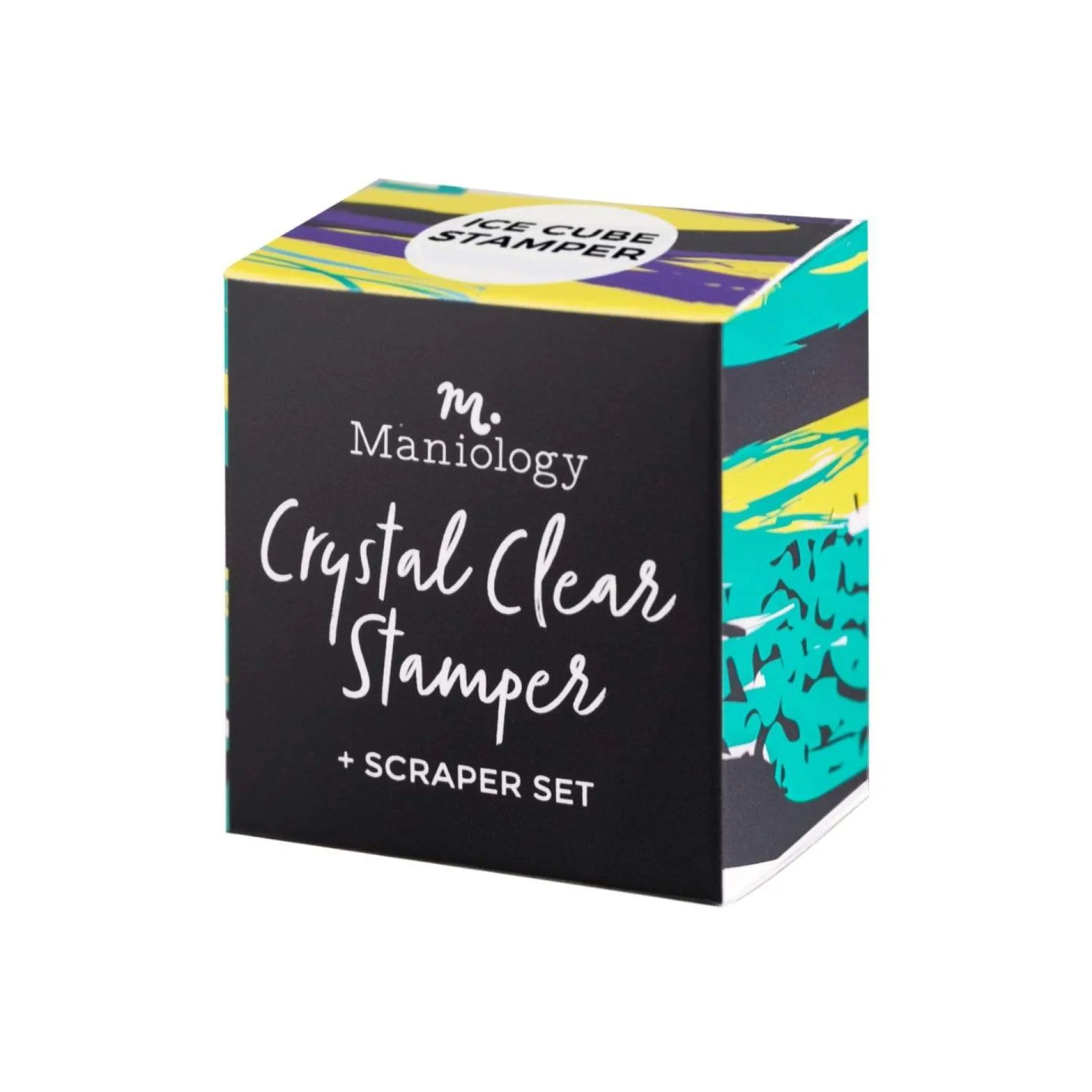 Ice Cube Clear Rectangular Stamper w/ Scraper Card