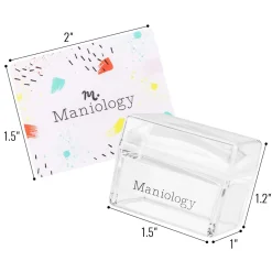 Ice Cube Clear Rectangular Stamper w/ Scraper Card