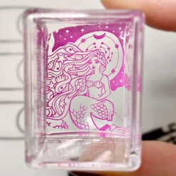Ice Cube Clear Rectangular Stamper w/ Scraper Card