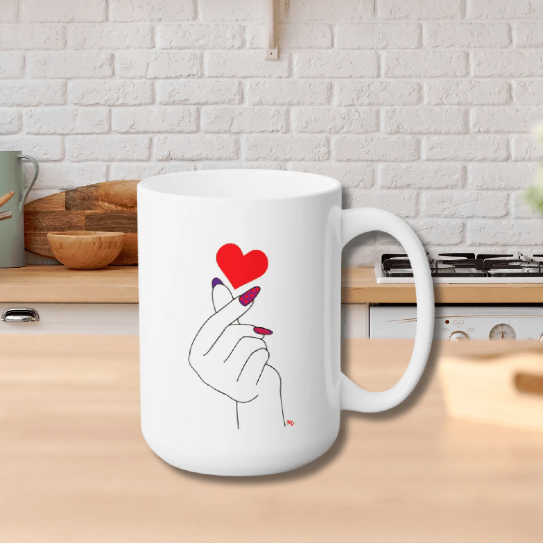 I Heart Nail Art - Ceramic Coffee Mug 15oz