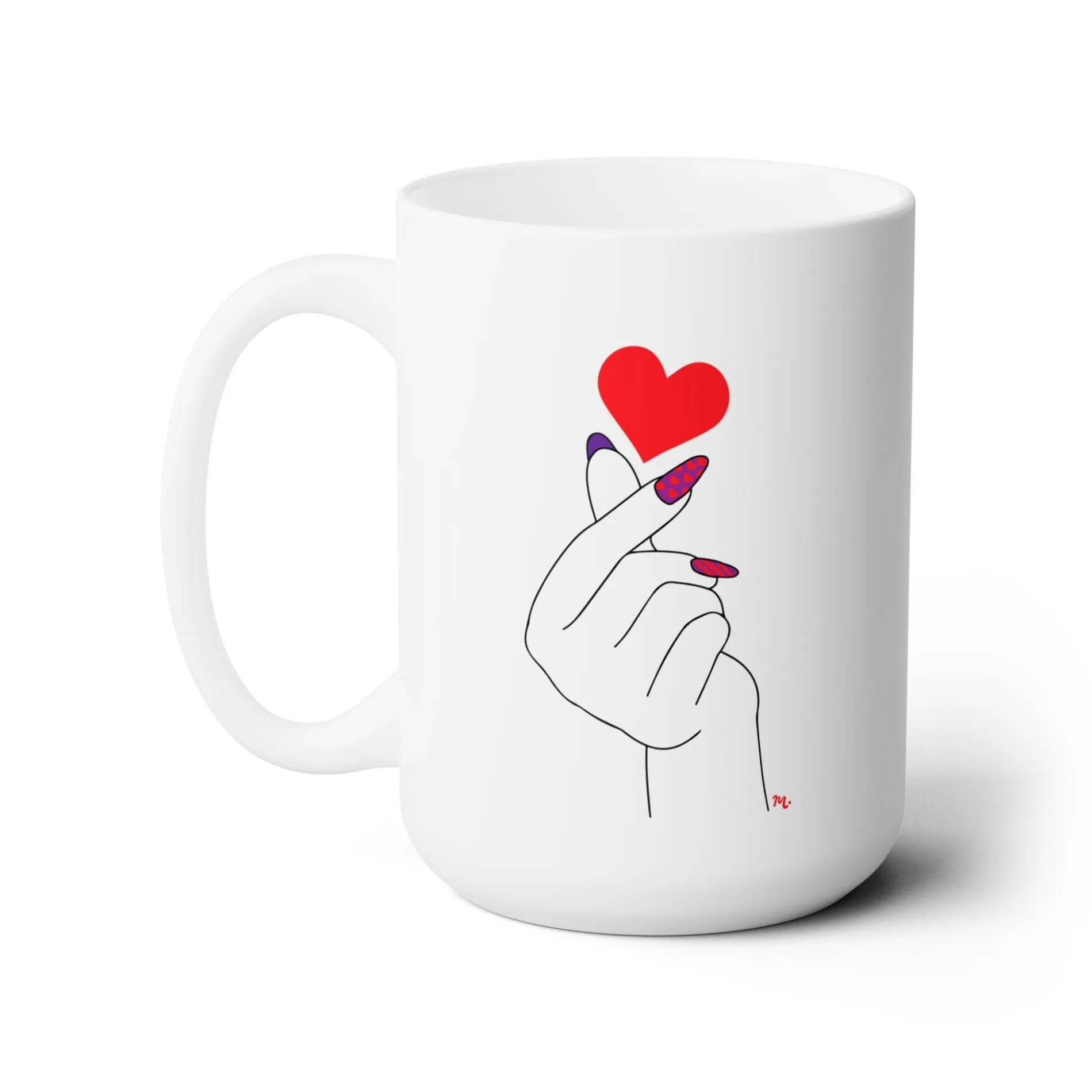 I Heart Nail Art - Ceramic Coffee Mug 15oz