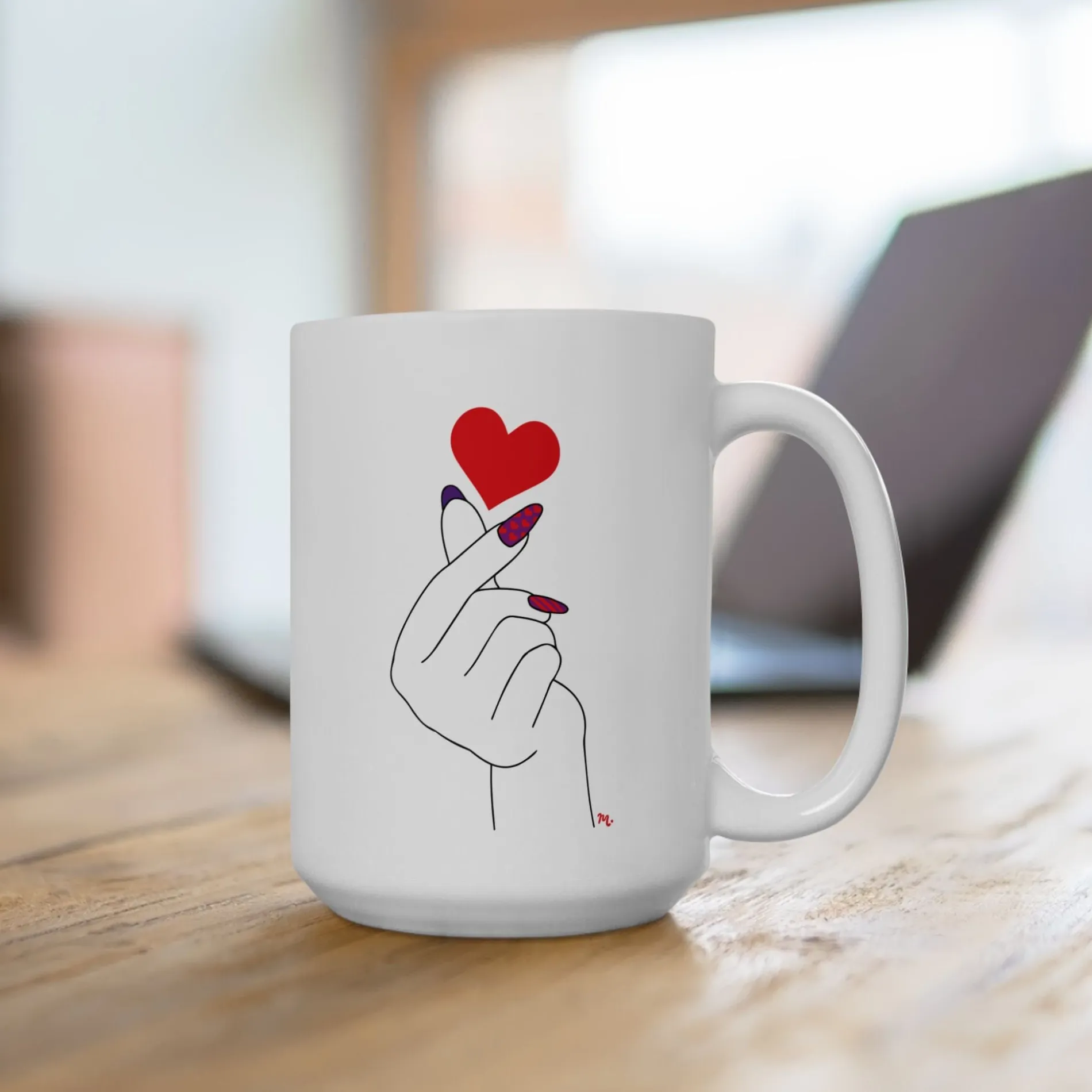 I Heart Nail Art - Ceramic Coffee Mug 15oz