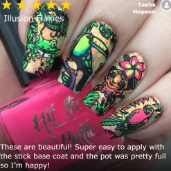 Illusion (NA027) - Transparent Orange Iridescent Flakies
