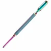 2-in-1 Double-Sided Stainless Steel Cuticle Pusher - Iridescent Rainbow Finish