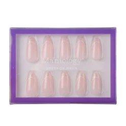 Iridescent French Press On Nails - Medium Almond