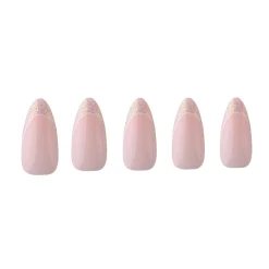 Iridescent French Press On Nails - Medium Almond