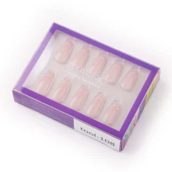 Iridescent French Press On Nails - Medium Almond