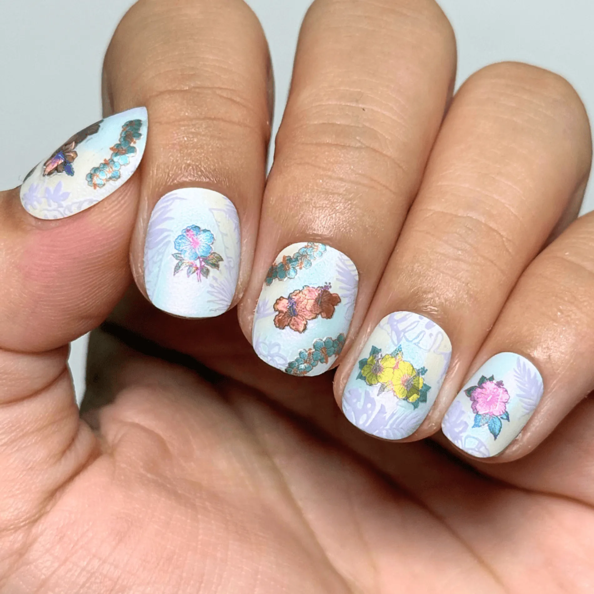 Island Hibiscus (MS-133) - Nail Art Sticker