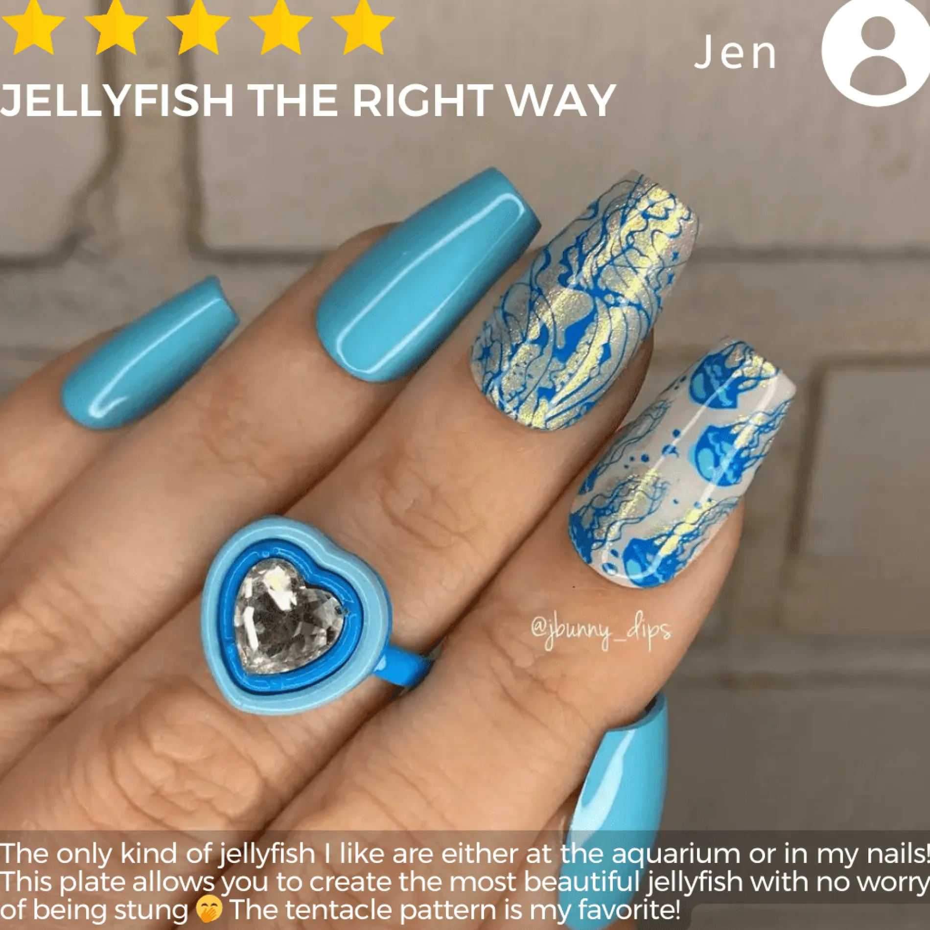 Jellyfish Bloom (M486) - Nail Stamping Plate