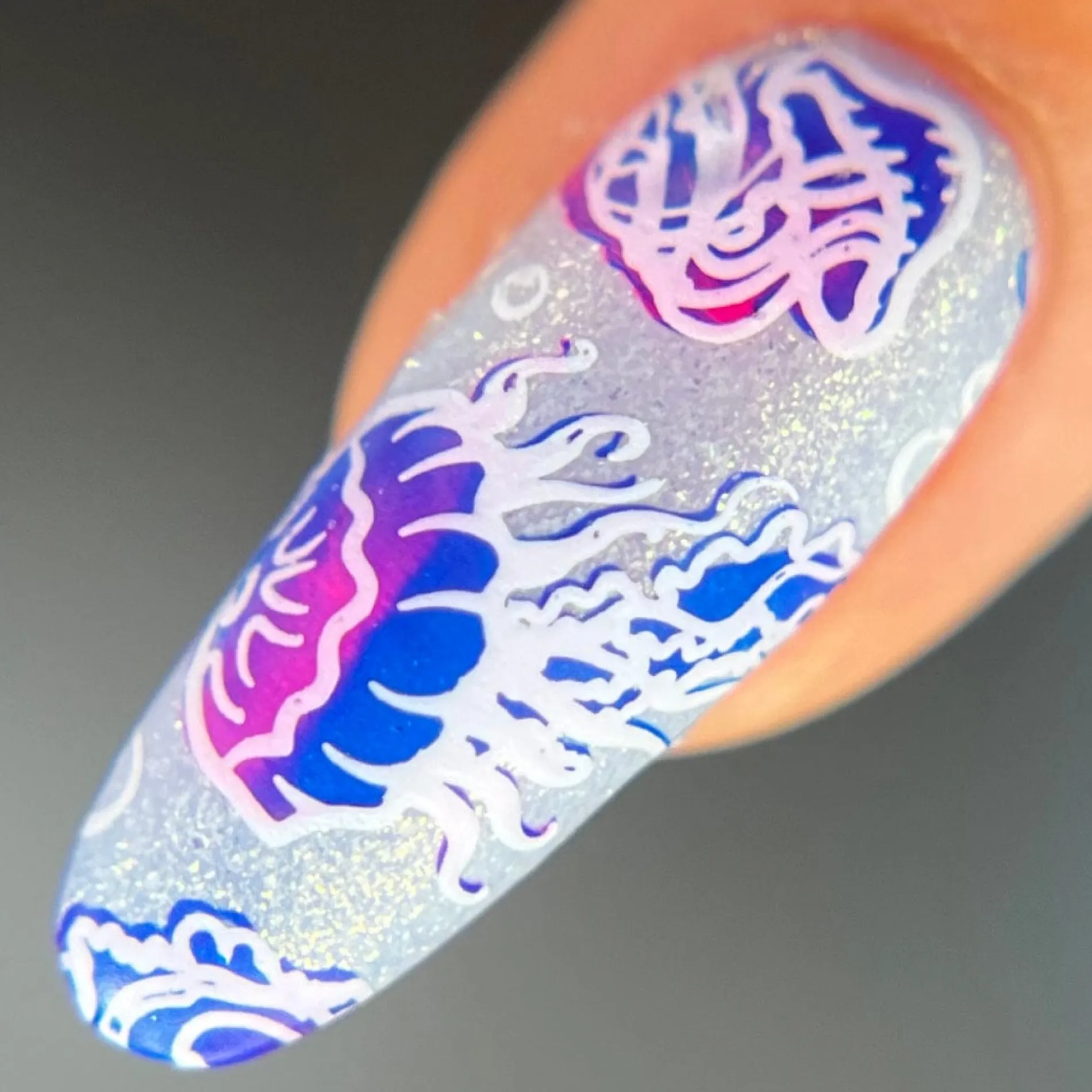 Jellyfish Bloom (M486) - Nail Stamping Plate