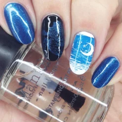 Kai (B430) - Blue Metallic Stamping Polish