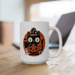 Kitty Halloween Ceramic Coffee Mug 15oz