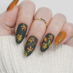 Leafy Outlines (MS-113) - Nail Art Sticker