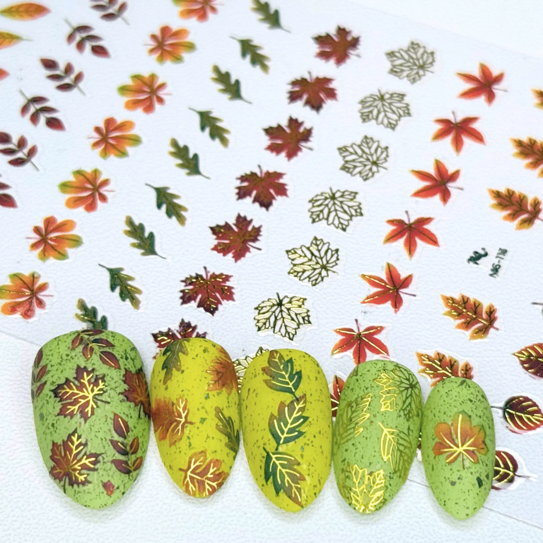 Leafy Outlines (MS-113) - Nail Art Sticker