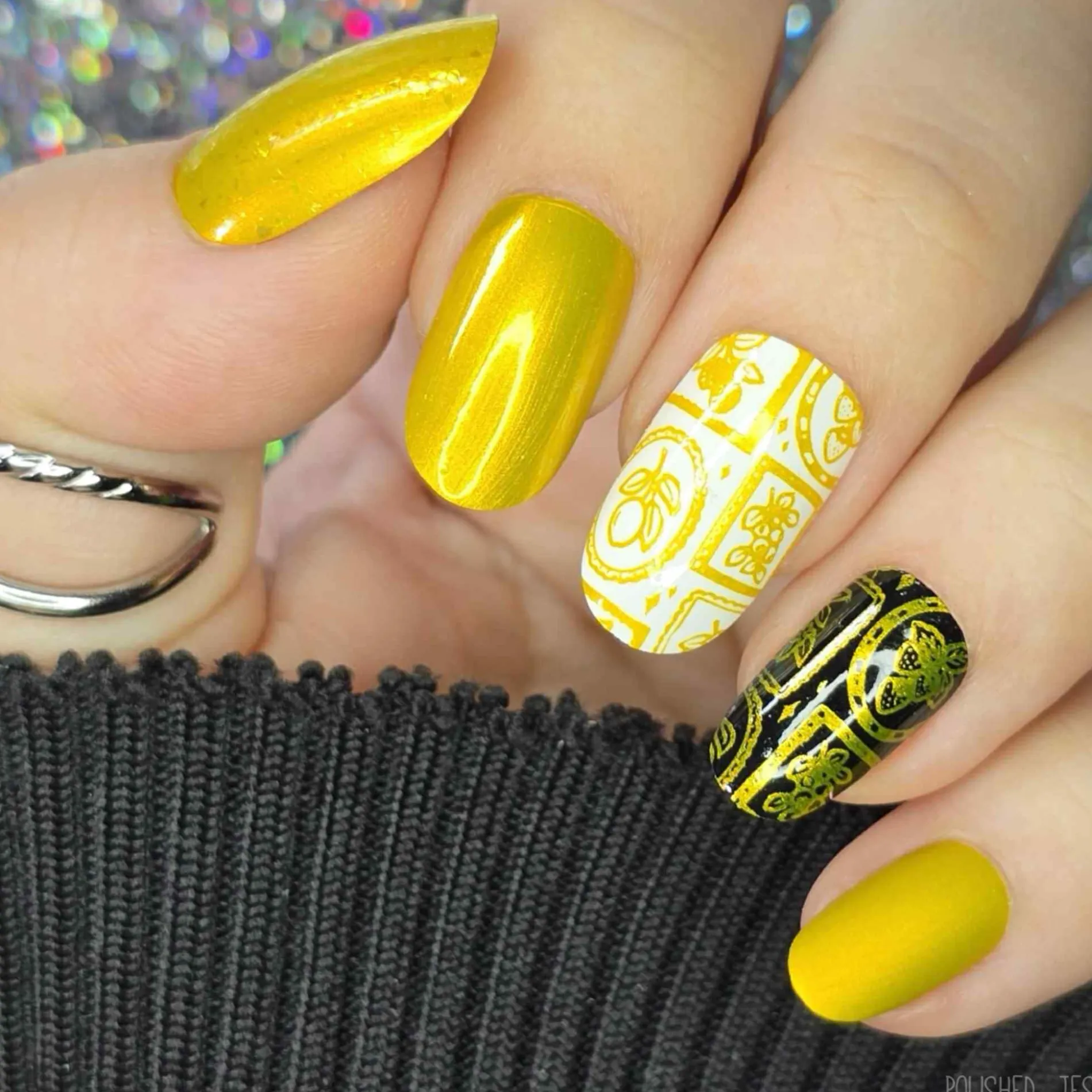 Lemon Zest (B550) - Metallic Yellow Stamping Polish