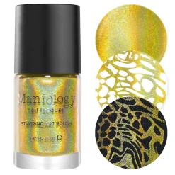 Liquid Sunshine (B335) - Bright Yellow Holographic Stamping Polish
