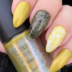 Liquid Sunshine (B335) - Bright Yellow Holographic Stamping Polish