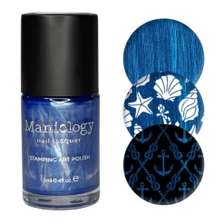 Lost At Sea (B558) - Metallic Blue Stamping Polish