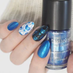 Lost At Sea (B558) - Metallic Blue Stamping Polish