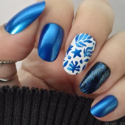 Lost At Sea (B558) - Metallic Blue Stamping Polish