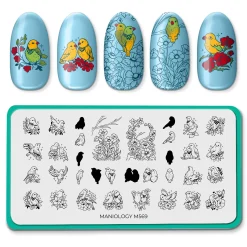 Love Birds (M569) - Nail Stamping Plate